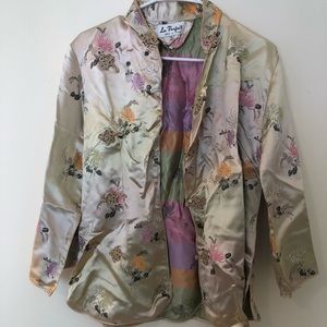 Vintage 60s Asian silk embroidered jacket